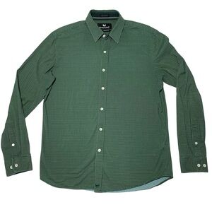 Buttercloth Shirt Icy Cotton Green Regular Fit Button Up Work Flip Cuff Mens L